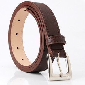 Vegan Leather Brown Casual Belt